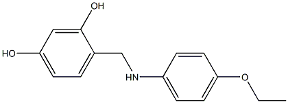 4-{[(4-ethoxyphenyl)amino]methyl}benzene-1,3-diol Struktur