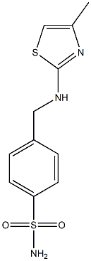 4-{[(4-methyl-1,3-thiazol-2-yl)amino]methyl}benzene-1-sulfonamide Struktur