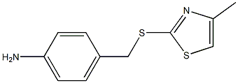 4-{[(4-methyl-1,3-thiazol-2-yl)sulfanyl]methyl}aniline Struktur