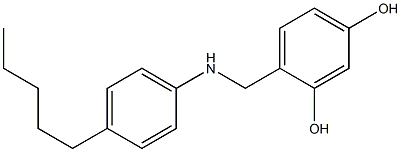 4-{[(4-pentylphenyl)amino]methyl}benzene-1,3-diol Struktur