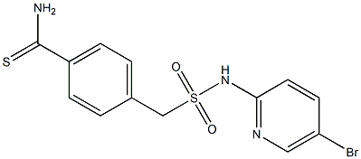 4-{[(5-bromopyridin-2-yl)sulfamoyl]methyl}benzene-1-carbothioamide Struktur