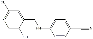 4-{[(5-chloro-2-hydroxyphenyl)methyl]amino}benzonitrile Struktur