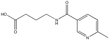 4-{[(6-methylpyridin-3-yl)carbonyl]amino}butanoic acid Struktur