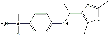 4-{[1-(2,5-dimethylfuran-3-yl)ethyl]amino}benzene-1-sulfonamide Struktur