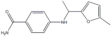 4-{[1-(5-methylfuran-2-yl)ethyl]amino}benzamide Struktur