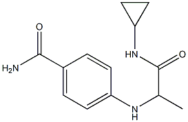 4-{[1-(cyclopropylcarbamoyl)ethyl]amino}benzamide Struktur