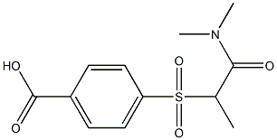 4-{[1-(dimethylcarbamoyl)ethane]sulfonyl}benzoic acid Struktur