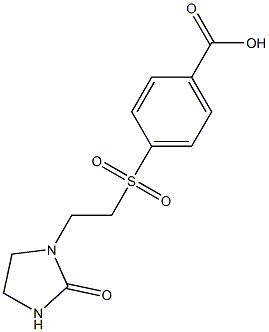 4-{[2-(2-oxoimidazolidin-1-yl)ethane]sulfonyl}benzoic acid Struktur