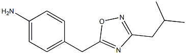 4-{[3-(2-methylpropyl)-1,2,4-oxadiazol-5-yl]methyl}aniline Struktur