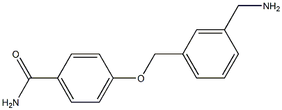 4-{[3-(aminomethyl)phenyl]methoxy}benzamide Struktur