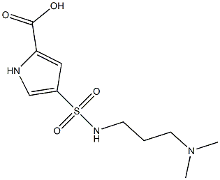 4-{[3-(dimethylamino)propyl]sulfamoyl}-1H-pyrrole-2-carboxylic acid Struktur