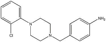 4-{[4-(2-chlorophenyl)piperazin-1-yl]methyl}aniline Struktur