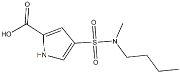 4-{[butyl(methyl)amino]sulfonyl}-1H-pyrrole-2-carboxylic acid Struktur