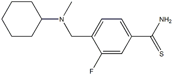 4-{[cyclohexyl(methyl)amino]methyl}-3-fluorobenzene-1-carbothioamide Struktur