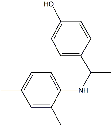 4-{1-[(2,4-dimethylphenyl)amino]ethyl}phenol Struktur