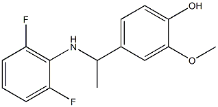 4-{1-[(2,6-difluorophenyl)amino]ethyl}-2-methoxyphenol Struktur