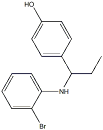 4-{1-[(2-bromophenyl)amino]propyl}phenol Struktur