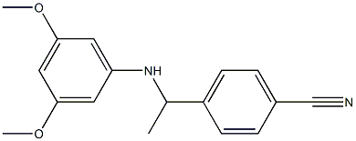 4-{1-[(3,5-dimethoxyphenyl)amino]ethyl}benzonitrile Struktur