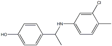 4-{1-[(3-chloro-4-methylphenyl)amino]ethyl}phenol Struktur