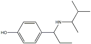 4-{1-[(3-methylbutan-2-yl)amino]propyl}phenol Struktur