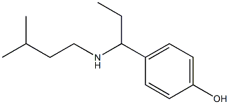 4-{1-[(3-methylbutyl)amino]propyl}phenol Struktur