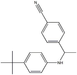 4-{1-[(4-tert-butylphenyl)amino]ethyl}benzonitrile Struktur