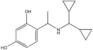 4-{1-[(dicyclopropylmethyl)amino]ethyl}benzene-1,3-diol Struktur