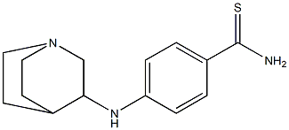 4-{1-azabicyclo[2.2.2]octan-3-ylamino}benzene-1-carbothioamide Struktur