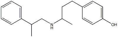 4-{3-[(2-phenylpropyl)amino]butyl}phenol Struktur