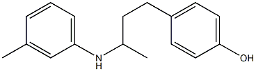 4-{3-[(3-methylphenyl)amino]butyl}phenol Struktur