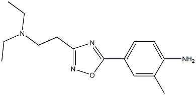 4-{3-[2-(diethylamino)ethyl]-1,2,4-oxadiazol-5-yl}-2-methylaniline Struktur