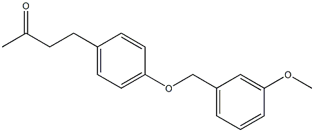 4-{4-[(3-methoxybenzyl)oxy]phenyl}butan-2-one Struktur