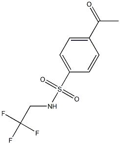 4-acetyl-N-(2,2,2-trifluoroethyl)benzene-1-sulfonamide Struktur