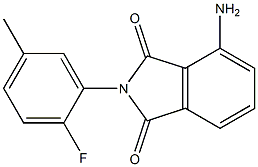 4-amino-2-(2-fluoro-5-methylphenyl)-2,3-dihydro-1H-isoindole-1,3-dione Struktur