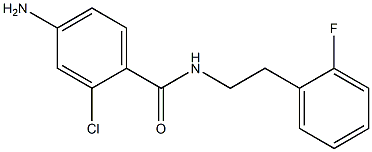 4-amino-2-chloro-N-[2-(2-fluorophenyl)ethyl]benzamide Struktur