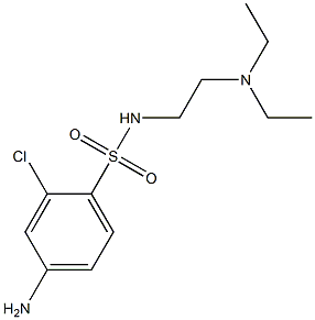 4-amino-2-chloro-N-[2-(diethylamino)ethyl]benzene-1-sulfonamide Struktur