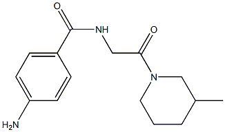 4-amino-N-[2-(3-methylpiperidin-1-yl)-2-oxoethyl]benzamide Struktur