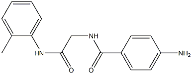 4-amino-N-{2-[(2-methylphenyl)amino]-2-oxoethyl}benzamide Struktur