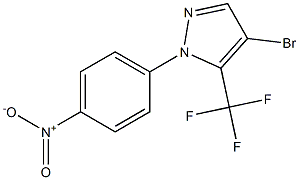 4-bromo-1-(4-nitrophenyl)-5-(trifluoromethyl)-1H-pyrazole Struktur