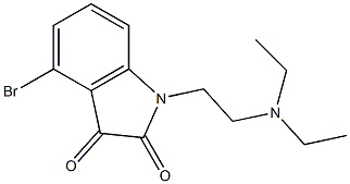 4-bromo-1-[2-(diethylamino)ethyl]-2,3-dihydro-1H-indole-2,3-dione Struktur