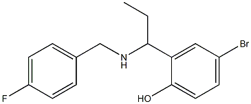 4-bromo-2-(1-{[(4-fluorophenyl)methyl]amino}propyl)phenol Struktur