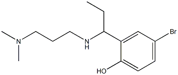 4-bromo-2-(1-{[3-(dimethylamino)propyl]amino}propyl)phenol Struktur