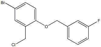 4-bromo-2-(chloromethyl)-1-[(3-fluorophenyl)methoxy]benzene Struktur