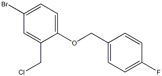 4-bromo-2-(chloromethyl)-1-[(4-fluorophenyl)methoxy]benzene Struktur