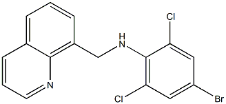 4-bromo-2,6-dichloro-N-(quinolin-8-ylmethyl)aniline Struktur