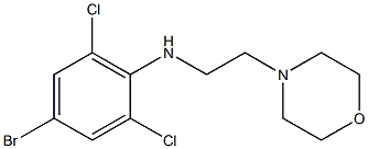 4-bromo-2,6-dichloro-N-[2-(morpholin-4-yl)ethyl]aniline Struktur