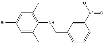 4-bromo-2,6-dimethyl-N-[(3-nitrophenyl)methyl]aniline Struktur