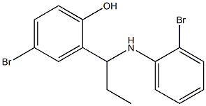 4-bromo-2-{1-[(2-bromophenyl)amino]propyl}phenol Struktur