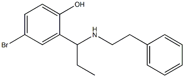 4-bromo-2-{1-[(2-phenylethyl)amino]propyl}phenol Struktur