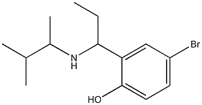 4-bromo-2-{1-[(3-methylbutan-2-yl)amino]propyl}phenol Struktur